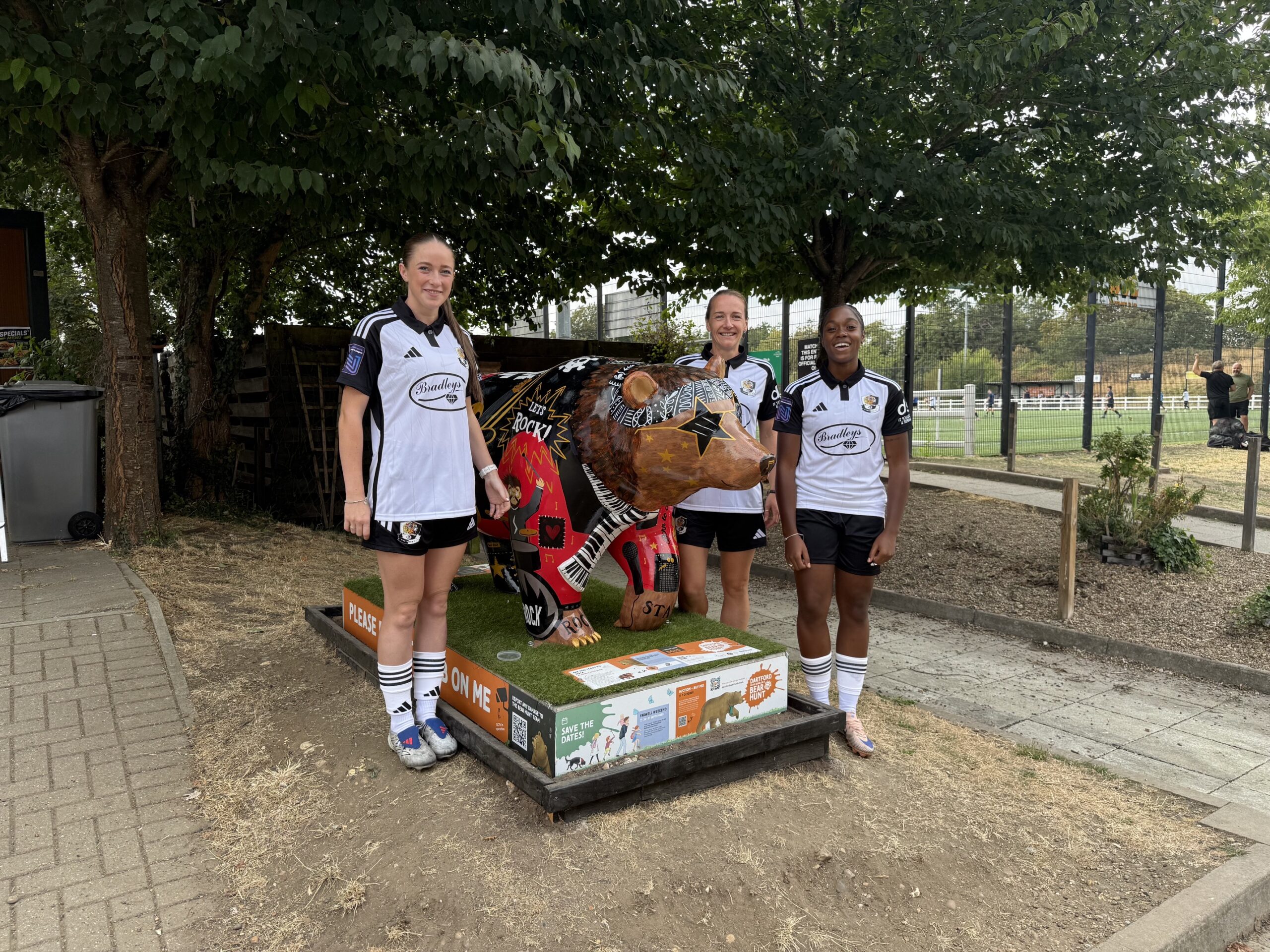 Dartford Football Club Gives Giant Bear a Home for ellenor Art Trail